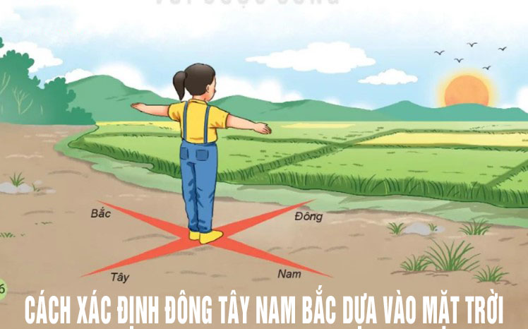 cách xác định đông tây nam bắc dựa vào mặt trời